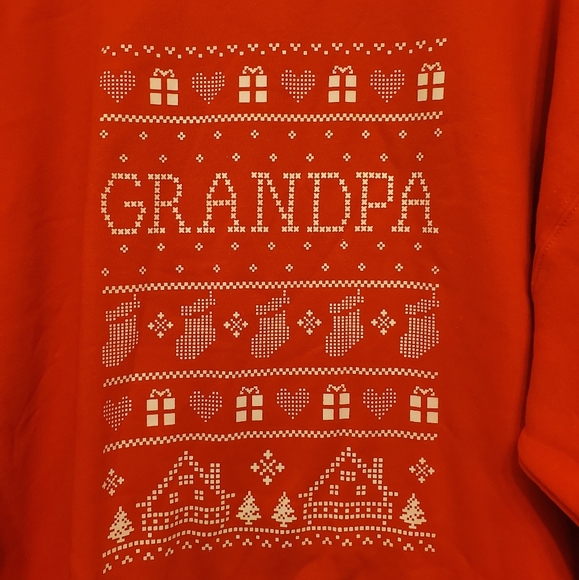 TStars Christmas Sweatshirt "Grandpa" in red - Picture 2 of 5